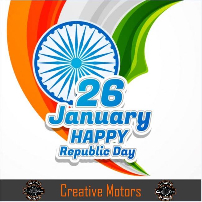 Greetings of #RepublicDay to all...
Today, on the occasion of Republic Day, The whole country is celebrating patriotic anthem, Which gives you an incredible feeling.

- Team 'Creative Motors'

#Respect #67thRepublicDay