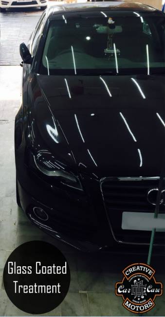 Our Glass Coated Treatment shows you what GENUINE paint protection is all about. Unmatched gloss, protection against EVEN ACID attack, for YEARS and not months. 

It Offered by limited detailers in India- for Gujarat ONLY at 'Creative Motors'...

Tel/Whatsapp : +91-99099 99135 or 079 26421200

Add :- 1&2, Ground Floor. Urvashi Complex,
Mithakhali Cross roads,
Navrangpura,
Ahmedabad, India 380009

