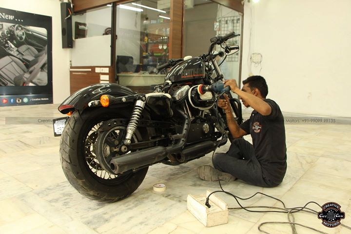 Harley Davidson 48 got protected with ''Ceramic Micro Coat''

Check all the Pictures - Before | Process | After

Benefits:
-Increases Shine & Gloss
-Removed Minor Scratches and Protects Paint from Aging
-Fire & Sratch Resistant
-Easy to Clean and Maintain
-No need to Wax or Polish

Follow us on Instagram - https://goo.gl/aYoF1P

Creative Motors Ahmedabad
by
Dhwanit Patel 
99099 99135