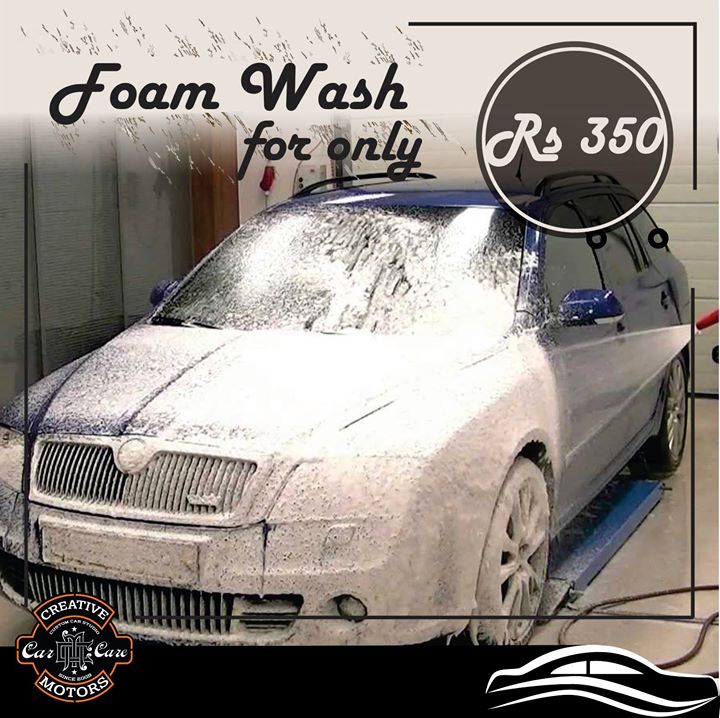 Foam wash your car for Rs 350 only
-Any Car
-Offer Valid till 7th of June 2017
-Pre Book your appointment on 9909999135
-Terms & Conditions apply