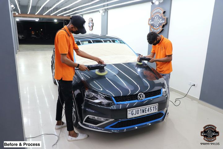 Ceramic Coating done on Volkswagen Polo🔥

Benefits of Ceramic Coating👇
✅9H Hardness - Scratch Resistant
✅Removes Swirl marks
✅Weather Resistance
✅Gives Mirror Finish
✅UV Protection
✅Anti Aging
✅Water & Dust Repellent
✅Easy to Clean & Maintain
✅Enhances the Paint

Get the Best Ceramic Coating Treatment done For your Car Today itself to Avoid Future Scratches & Aging Effect.

📞Call - +919909999135 ☎️
📲 - +919909999134
or
 ♐️Visit-www.creativemotors.in

Creative Motors ®️
📍 Location-1: Urvashi Complex, Mithakhali Six Roads, Ahmedabad
📍 Location-2: New York Tower, Thaltej, SG Highway Ahmedabad.
📍 Location-3: Akshar Marg, Rajkot.
📍 Location-4: Four Point, VIP Road, Vesu, Surat.

❌ Beware of Cheap Coatings available in the market which merely protect the Paint.

#ahmedabad_instagram #ahmedabad_diaries #ahmedabadcity #ahmedabadinstagram #ahmedabadone #rajkot_instagram #rajkotdiaries #rajkotcity #rajkotphotography #rajkotinstagram #rajkotcars #ceramiccoating #ceramiccoatingprotection #ceramiccoating9h #autodetail #autodetailing #autodetailers #autodetailingworld #autodetailersofinstagram #autodetailng #autodetailproducts #surat #rajkot #ahmedabad #volkswagen #Polo