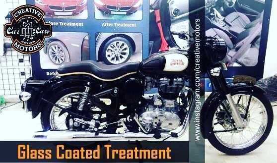 Hello dear super bike friends! Our #Glass #Coated #Treatment is also available for your #Bike.

#creativemotors #ahmedabad #caraccessories #cardetailing
#carspa #microdetailing #GlassCoatedTreatment #glasscoated #carfoamwash #foamwash
