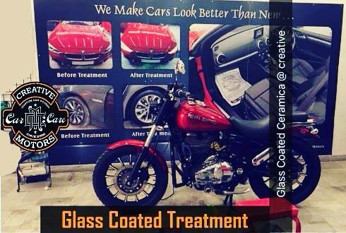 Hello dear super bike friends! Our #Glass #Coated #Treatment is also available for your #Bike.

#creativemotors #ahmedabad #caraccessories #cardetailing
#carspa #microdetailing #GlassCoatedTreatment #glasscoated #carfoamwash #foamwash