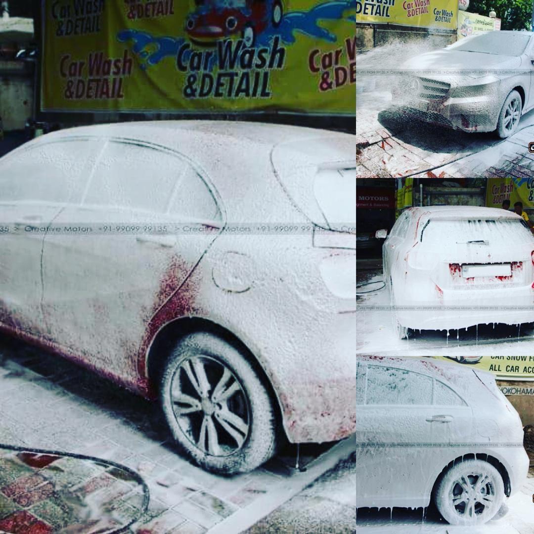 The Ultimate #CarDetailing Solution for all the car lovers in #Ahmedabad.
Come down to @'Creative Motors'! The weather is nice it's time to treat your car to a snow foam wash...