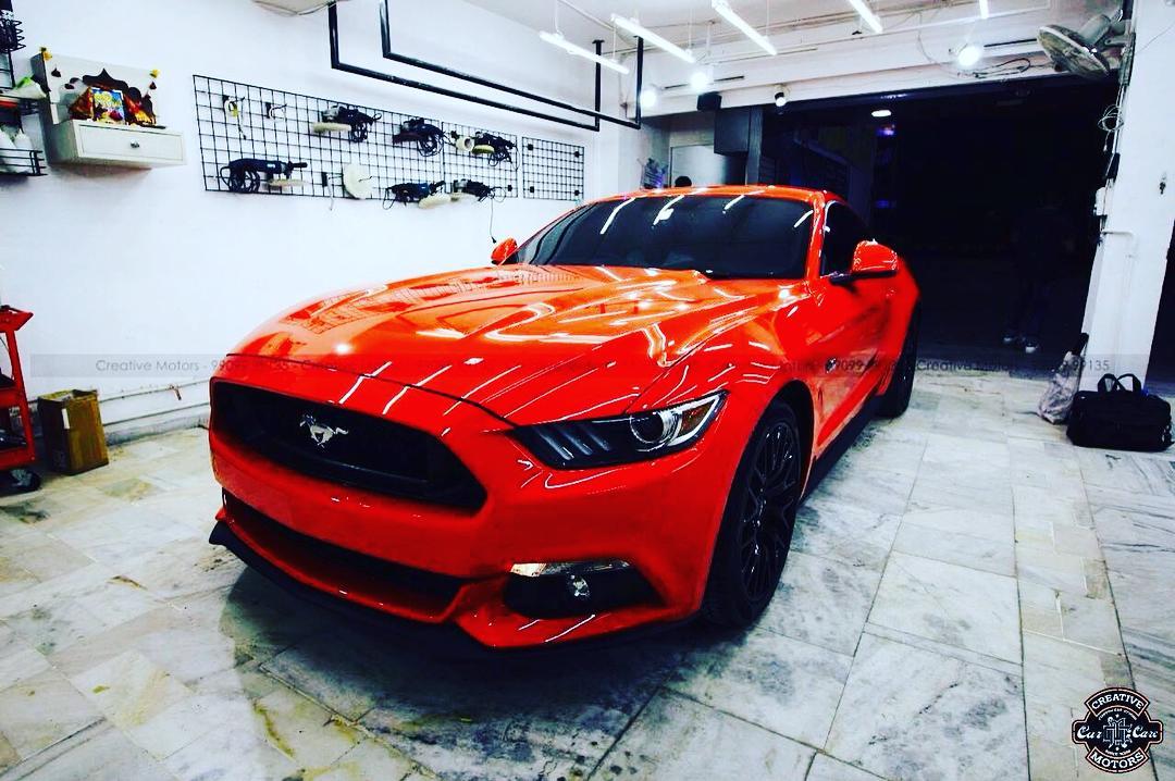 Creative Motors,  DiamondCoated', internationally, certified, detailing, ford, fordmustang, mustanggt, GT, ahmedabad, cardetailing, ceramiccoatings, glasscoatings, paintprotection, qualityovereverything