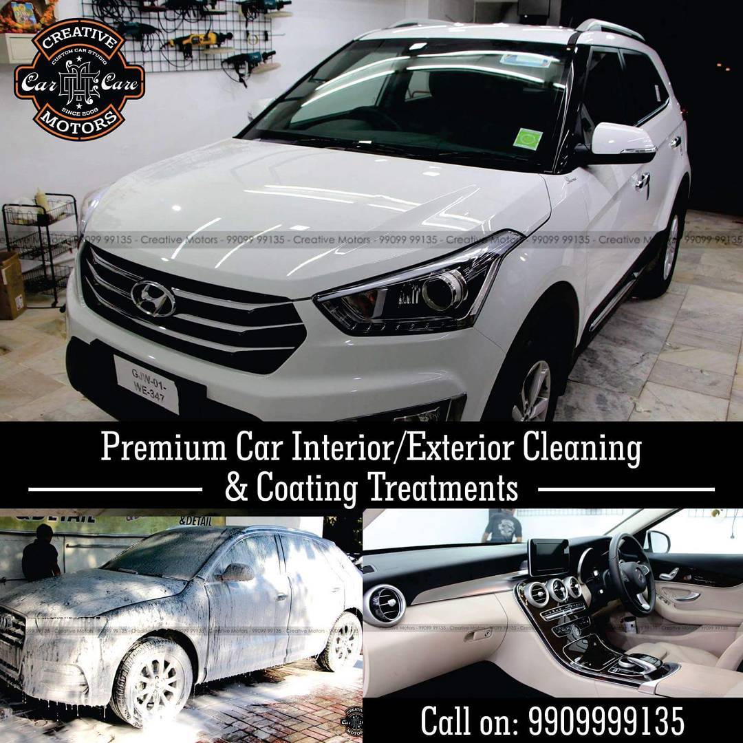 Get the #Best #quality #interior and #exterior #carcare #treatments at Creative Motors
We strive to provide #valueformoney #services 
Our word of assurance : ♦️100% Original & Patented Product from 'Creative Motors'
♦️Cost-Effective Solution
♦️Easy to Maintain ♦️Strong After-Sale Support & Free Advice
♦️Save time, Effort and Money

Call or Whatsapp : +91 99099 99135

Follow us on instagram: www.instagram.com/creativemotors

Add :- 1&2, Ground Floor. Urvashi Complex,
Mithakhali Cross roads,
Navrangpura,
Ahmedabad, India 380009

#creativemotors #cardetailing #ahmedabad #carwashanddetailing 
#carspa #microdetailing #GlassCoatedTreatment #glasscoated #carfoamwash #foamwash #ceramiccoatings #coatings 
#glasscoatings #waterrepellant #scratchproof #ahmedabad #interiorcleaning #interior #geniuneleather #exteriorcleaning