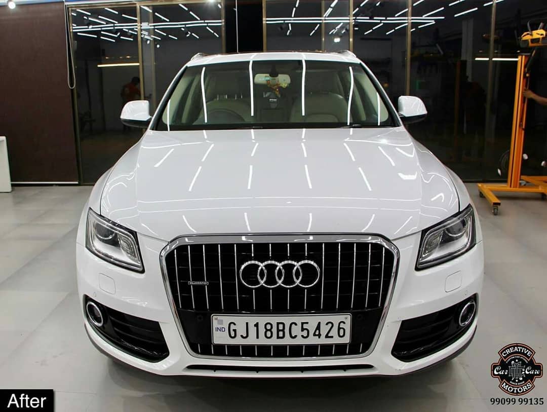 #Ceramic #Coating on #Audi #Q5 at Creative Motors Thaltej

Before | Process | After Pictures Attached 👇

Benefits of Ceramic Coating👇
🔺9H Hardness coat
🔺Remove swirl marks
🔺Weather Resistance
🔺Mirror finish
🔺UV rays
🔺Water & Dust Repellent

#specialistforceramiccoating

Address:

Creative Motors Ahmedabad
Gf - 1,2 Urvashi Complex,
Mithakhali Six Roads,
Ahmedabad ☎️ Call or Whats App - +91 99099 99135

#carservices #carspa #carwash #creative #motors #details #detailsmatter #luxury #luxuriouscars #shine #automobile #standout #live #pictures #reality #ahmedabad #carlove #Bestornothing