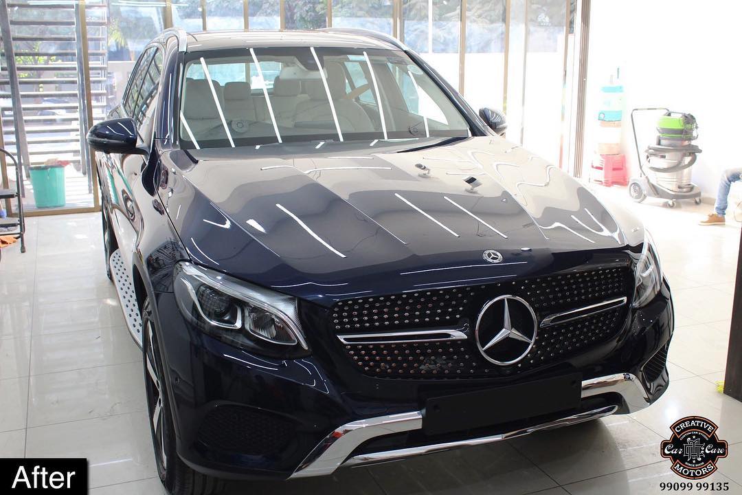 #Mercedes #GLC getting its Paint protected by #Ceramic #Coating 🔥

Minor Scratches Removed, Ceramic Coating Applied which will last up to 3 years, & will Become Scratch Resistant up to 9H Hardness ✅, Easy to Clean & Maintain.

Carefully 👀Check Before & After Pictures 📸 mentioned in the Post

#specialistforceramiccoating

Our Branches: 📌
1. Zion Prime, Thaltej-Shilaj Rd. Ahmedabad.
2. Urvashi Complex, Law Garden Rd, Ahmedabad.
3. Akshar Marg-Amin Marg, Rajkot.

India 🇮🇳 Creative Motors®️
Website 💥 : www.creativemotors.in
Youtube 🎥 : www.youtube.com/creativemotors

For Bookings/Query :
☎️Call: +91 99099 99135 📱Call: +91 99099 99134

#creativemotorsahmedabad🔝
#cardetailing #highendcardetailing #ahmedabad #ceramiccoating #glasscoating #Original #Permanent #protection #India #Super #worldno1 #superhydrophobic #Diamond #proud #proudmoments
#Mercedes #Ahmedabad #Rajkot #Qualityovereverything